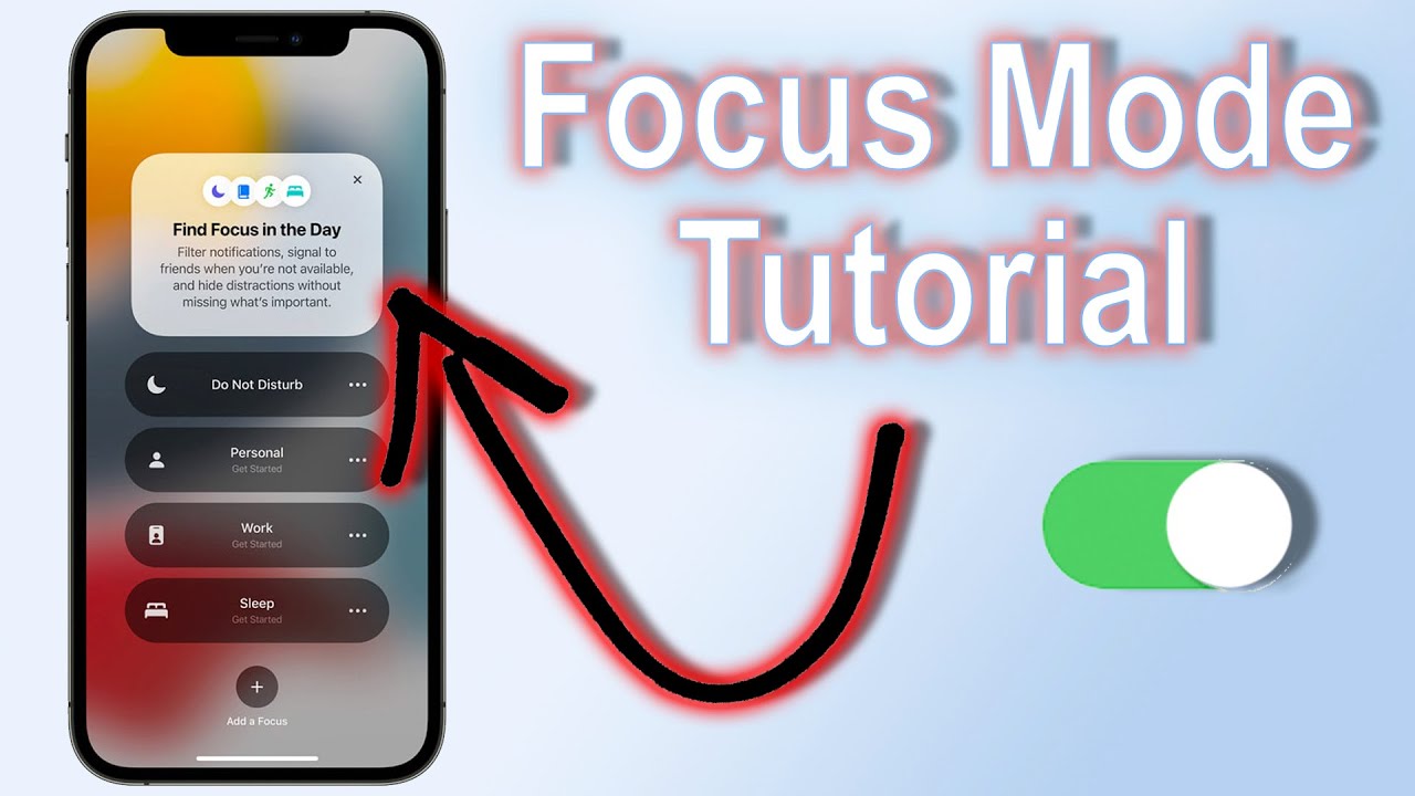 How To Use Focus On The iPhone 13, 12, 11 and iPad with iOS 15  (iPhone 13 Tutorial)