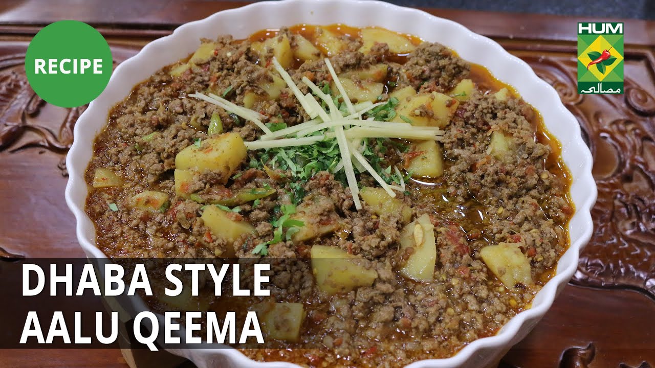 Dhaba Style Aalu Qeema Recipe | Flame On Hai | Masala TV | Irfan Wasti | Desi Food