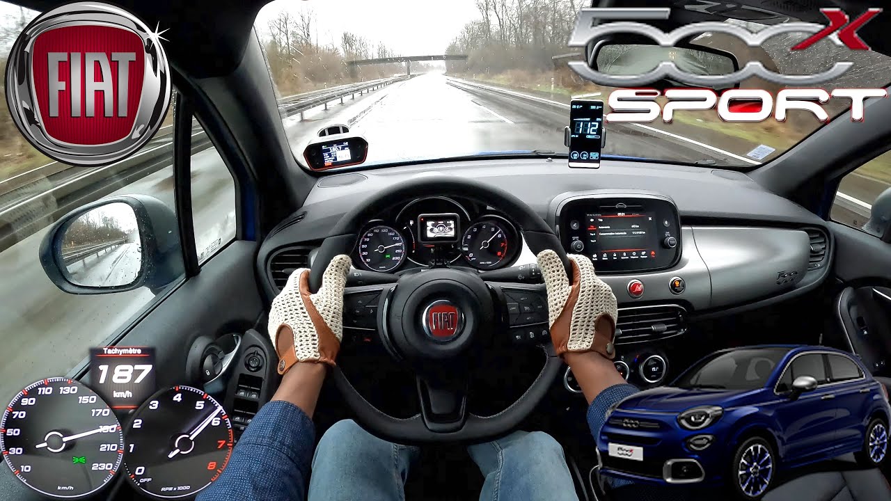 2022 Fiat 500X FIREFLY 120HP - AUTOBAHN TOP SPEED DRIVE POV