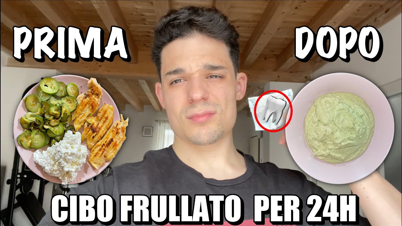 CIBO FRULLATO PER 24 ORE | HO TOLTO UN DENTE 😱