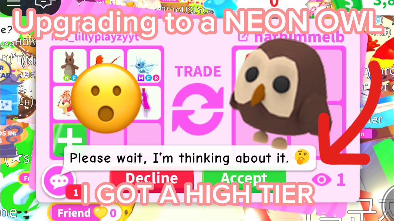 ✨Upgrading my Inventory to a NEON OWL!✨HIGH TIERS! Growing My Inventory! Adopt me Trading! 2025