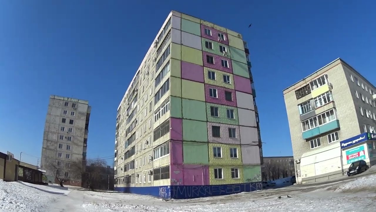 КОМСОМОЛЬСК-НА-АМУРЕ. ПРОГУЛКА ПО ГОРОДУ ЮНОСТИ. ХАБАРОВСКИЙ КРАЙ ДАЛЬНИЙ ВОСТОК РОССИИ ФЕВРАЛЬ 2024