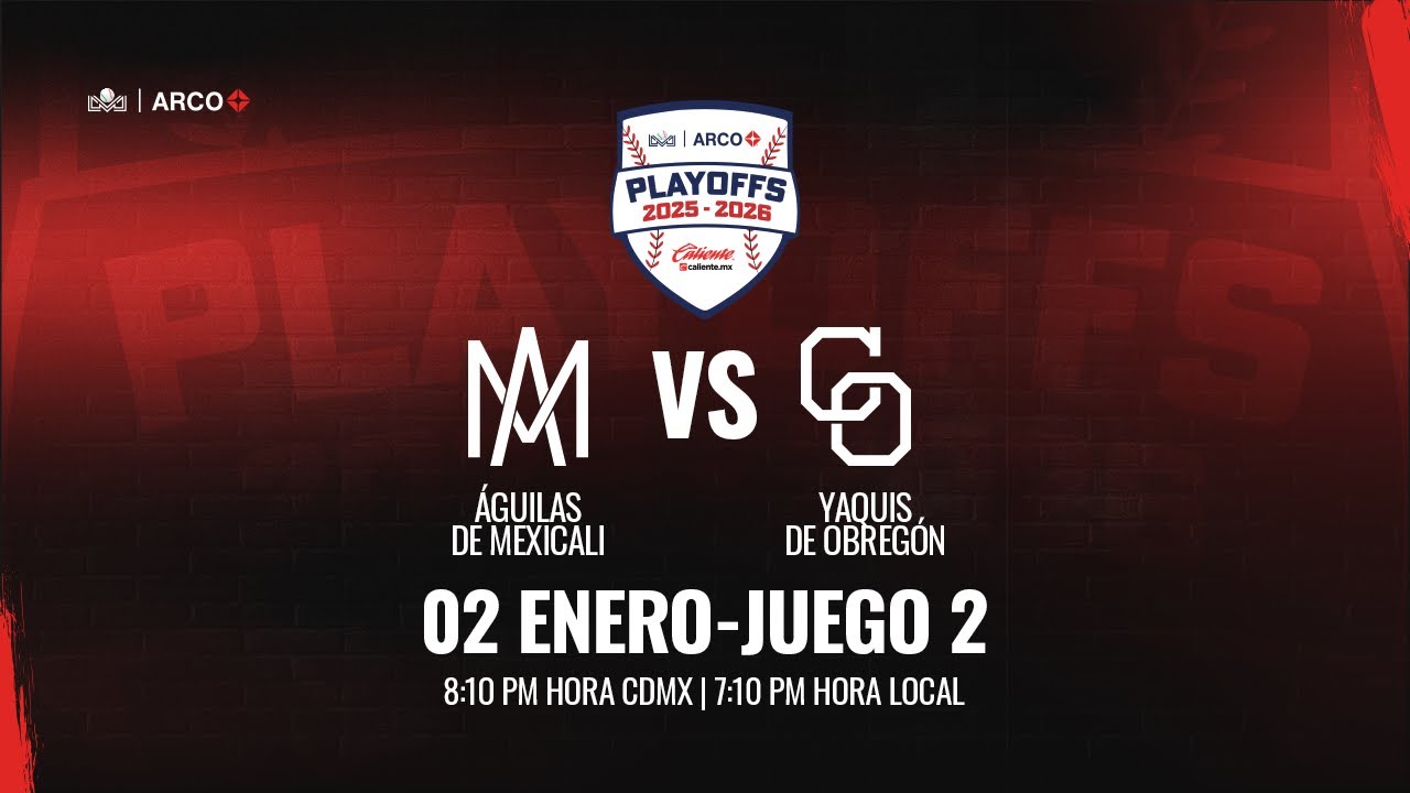Águilas de Mexicali vs Yaquis de Obregon || 2 de Enero del 2026