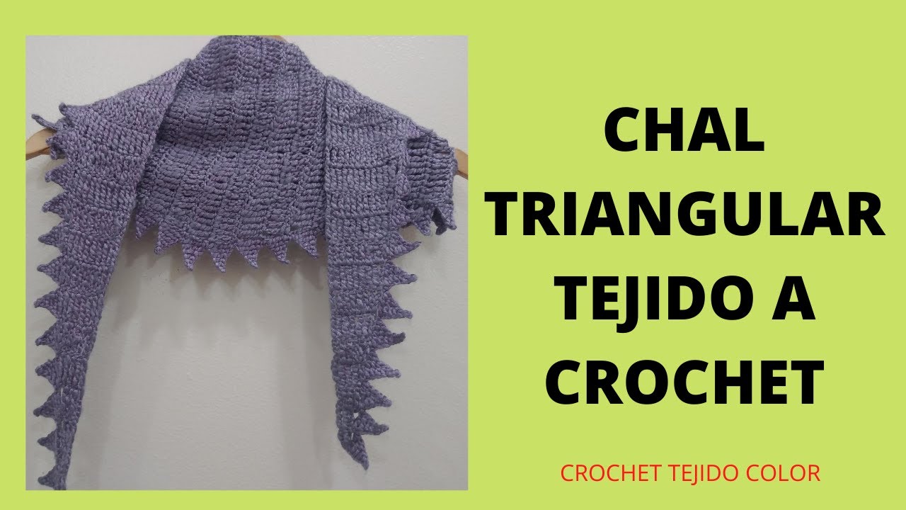 CHAL TRIANGULAR  TEJIDO A CROCHET///TUTORIAL PASO A PASO///