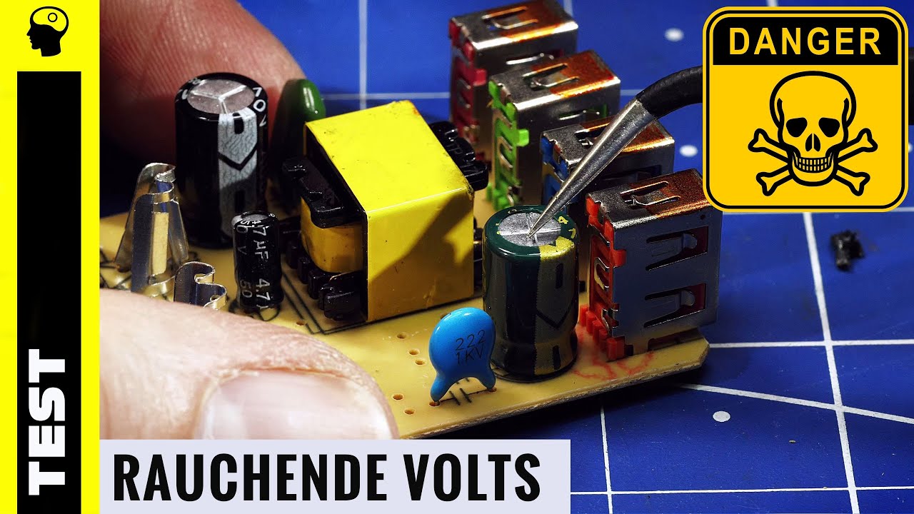 Lebensgefährlicher Betrug - qualmender USB Lader