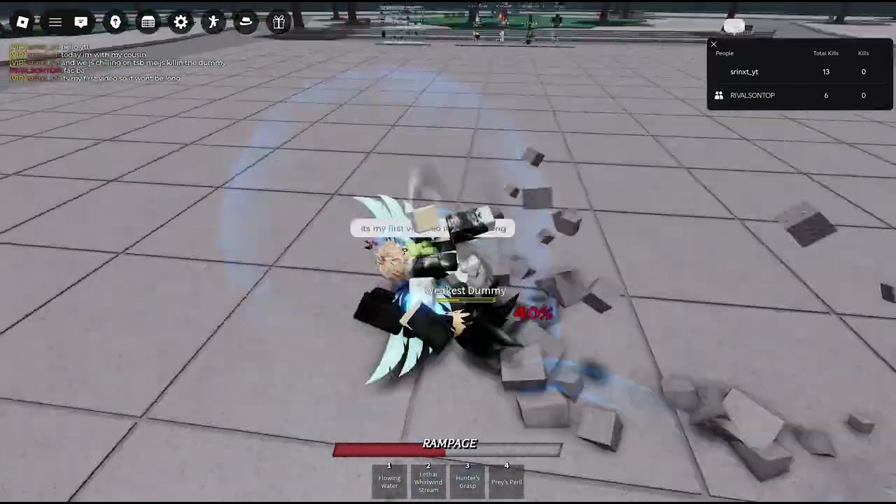 TSB killing the dummy 2 times tomorrow ill double
