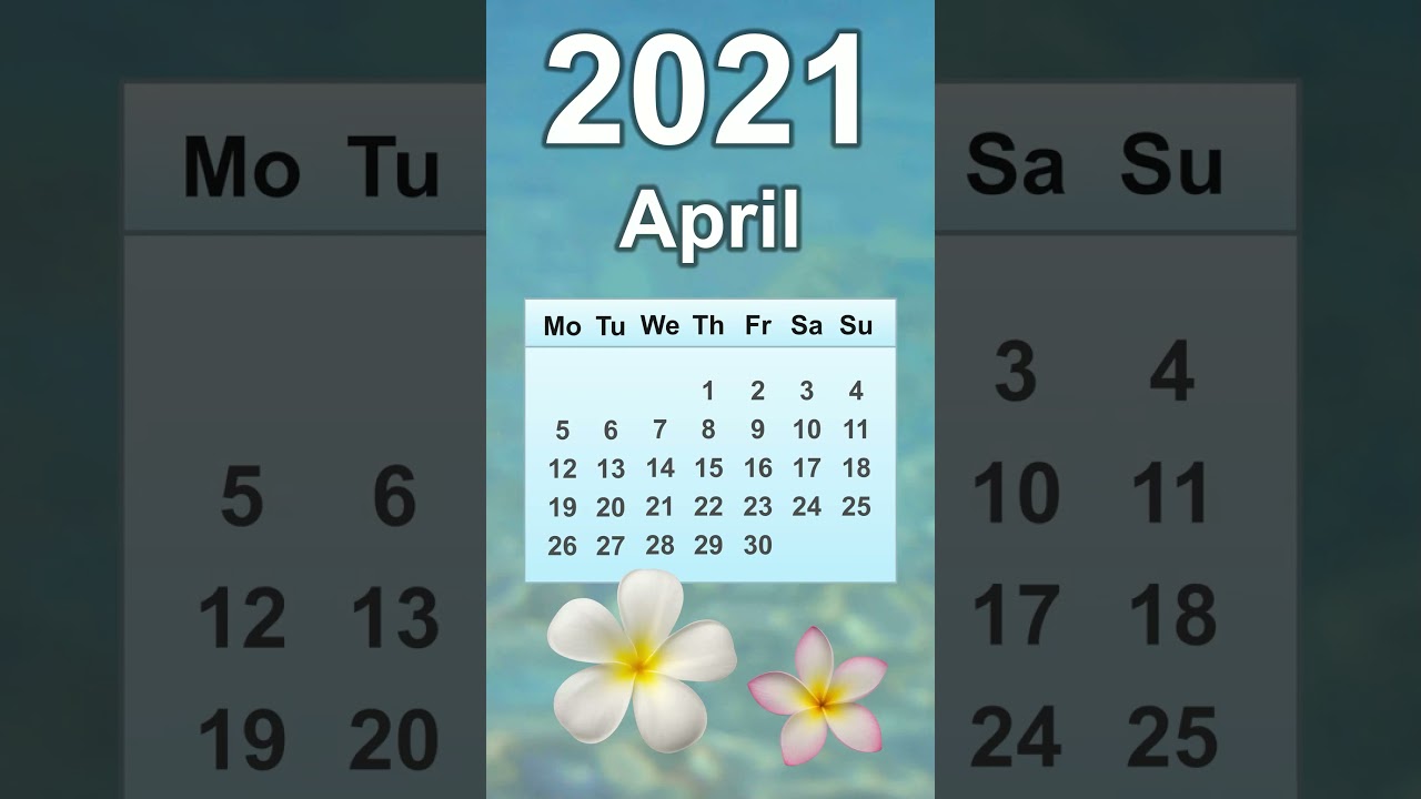 April 2021 Calendar