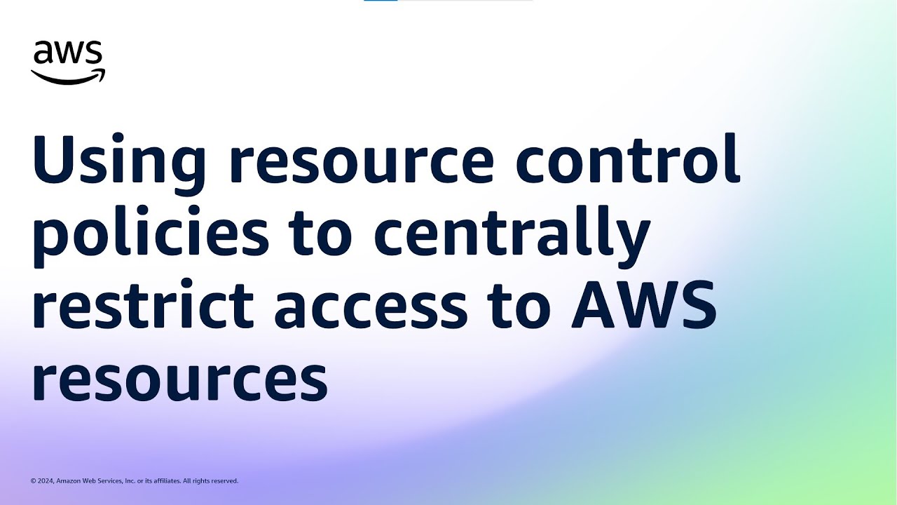 Using resource control policies (RCPs) to centrally restrict access to AWS resources