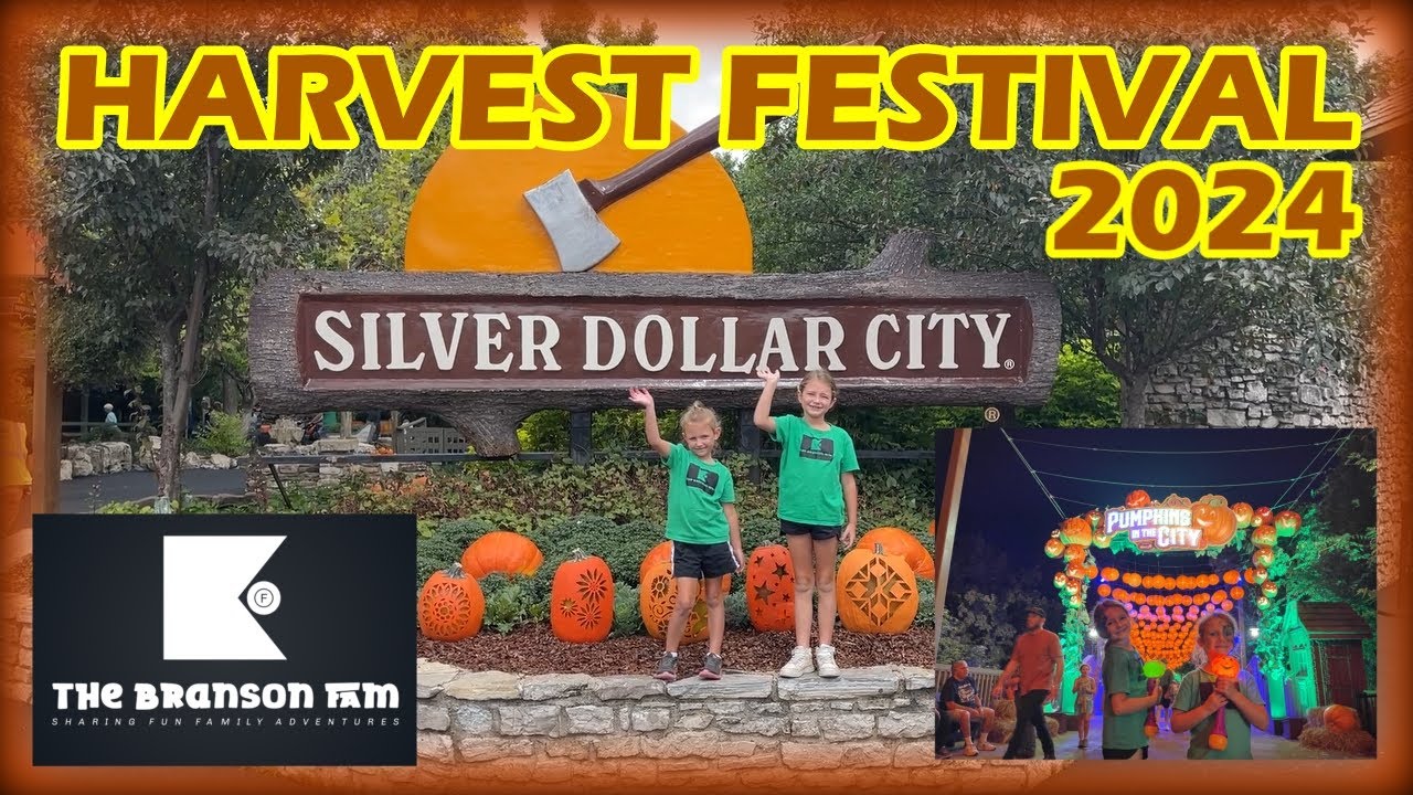 Городской фестиваль урожая Silver Dollar City Harvest Fest 2024 | Тыквы в городе | Брэнсон, Миссури