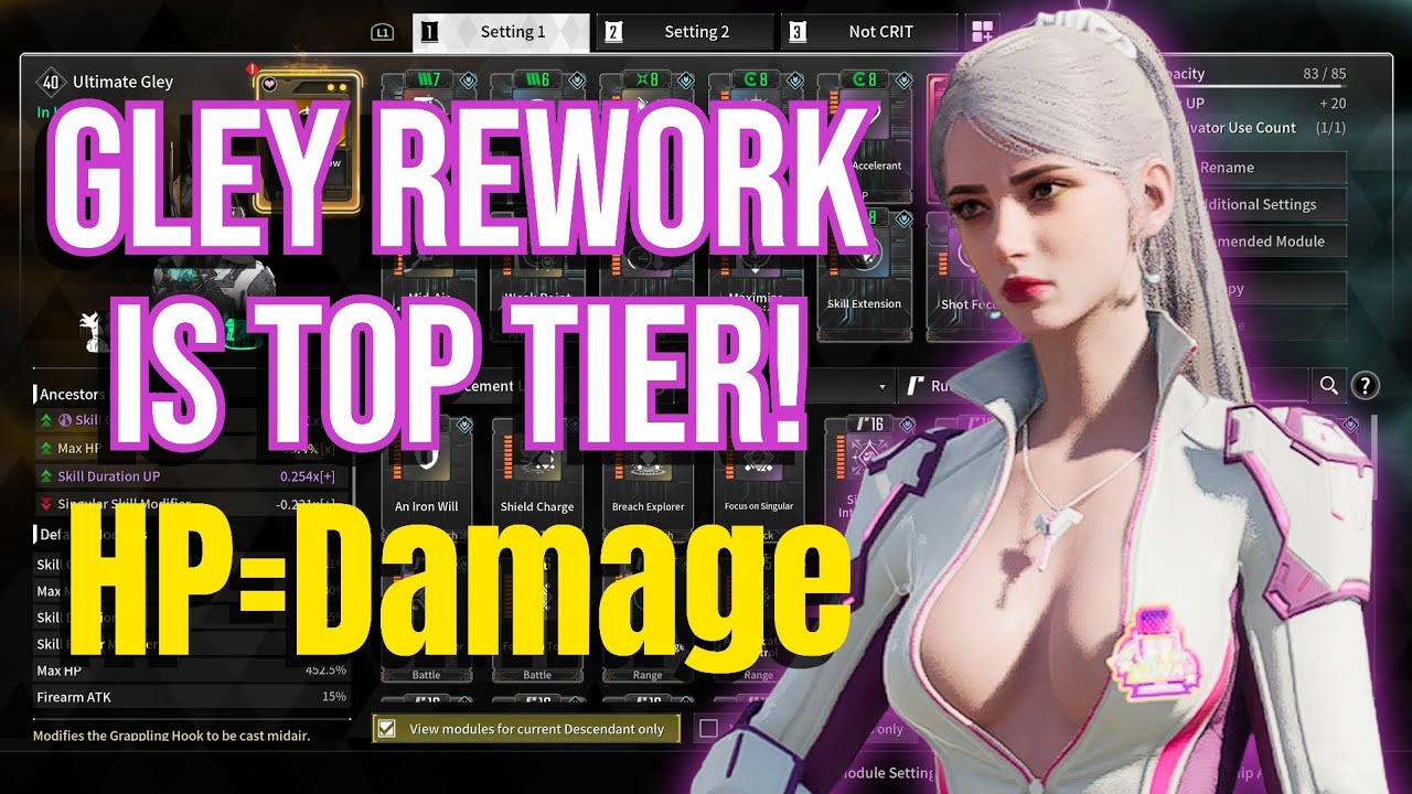 38 500 HP! Gley Rework Full Gun Build for Underwater Base & Any Mission I The First Descendant