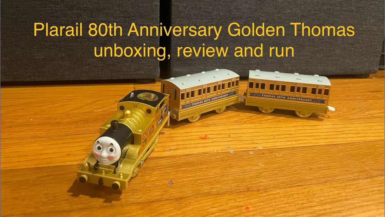 Plarail 80th Anniversary Golden Thomas unboxing, review and run ￼