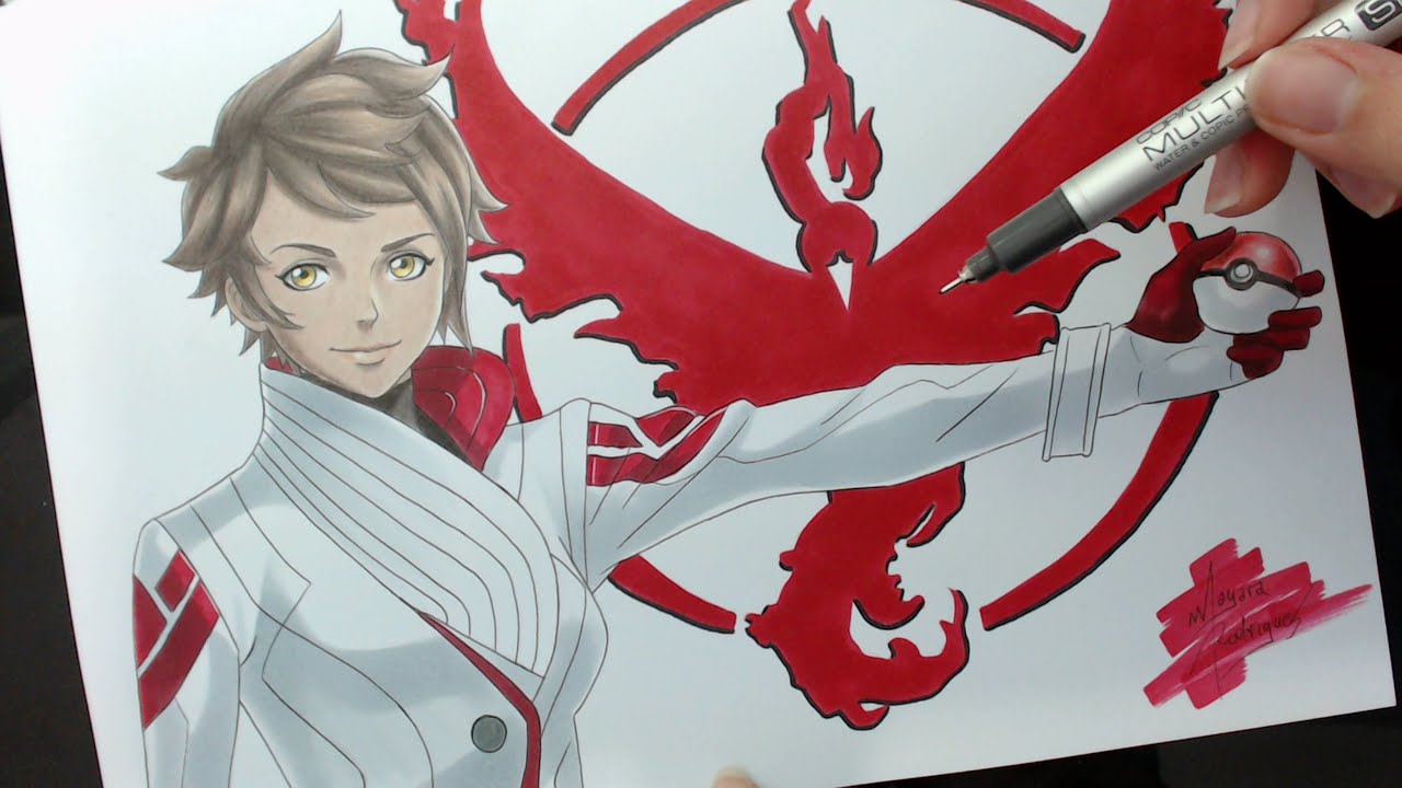 Speed Drawing - Team Valor: Candela (Pokémon GO)