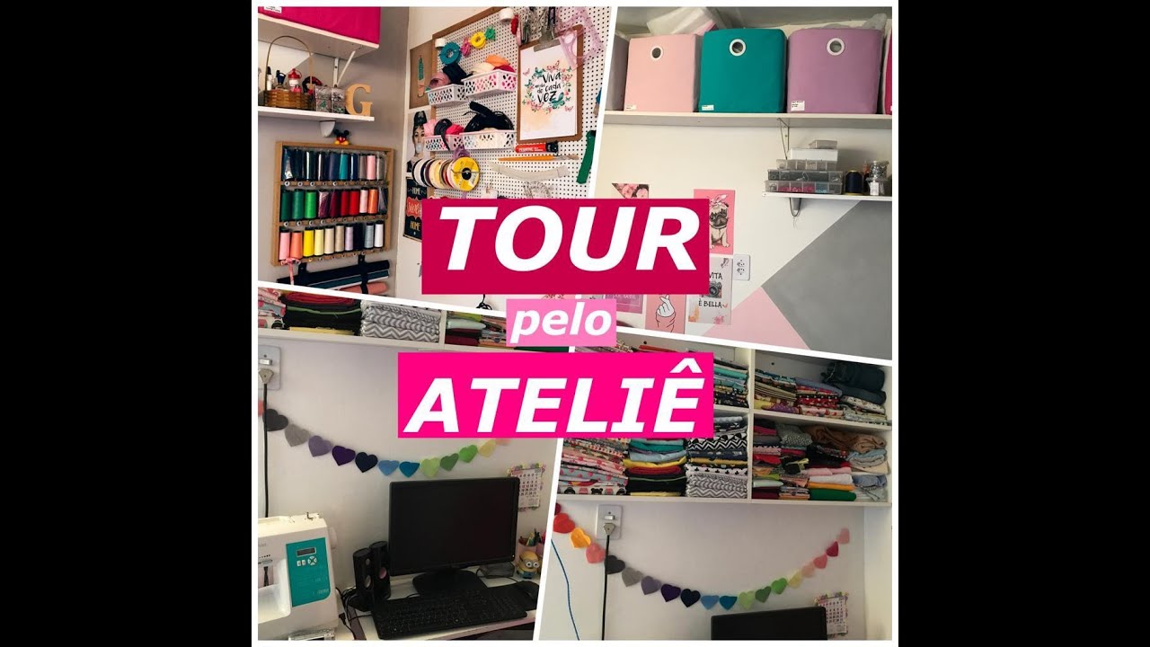 Tour pelo meu Ateliê em espaço pequeno