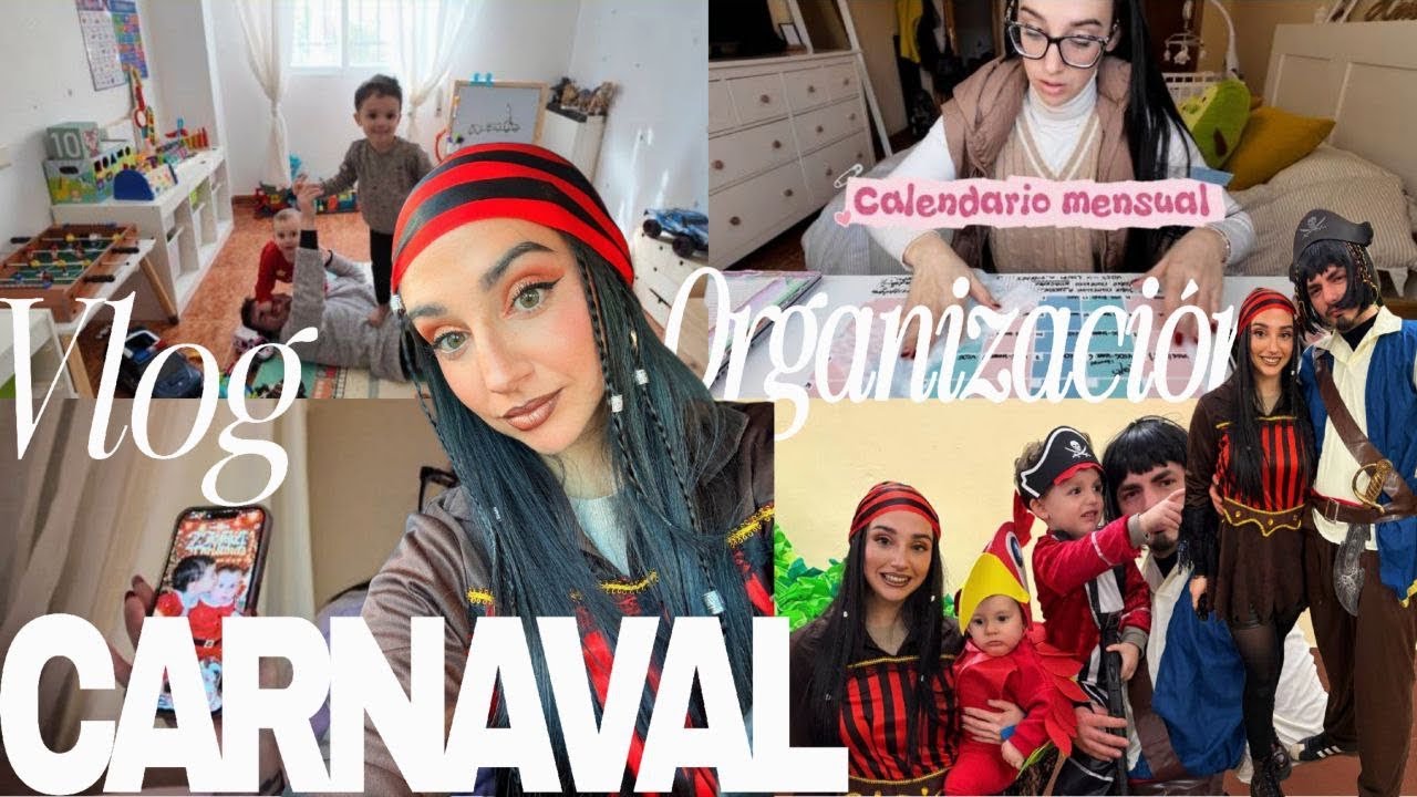 Vlog🎀 CARNAVAL🎭 Fiesta 🎉 + ORGANIZACIÓN Febrero🌸 Un día de FÚTBOL con Logan ⚽️ Yaiza Vilo Routine❤️