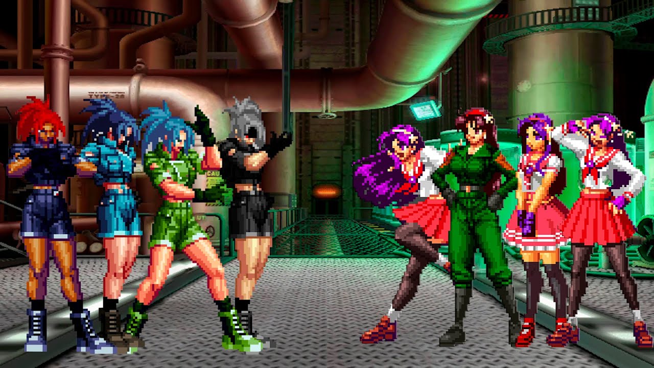 [KOF Mugen] Leona Heidern Team vs Athena Asamiya Team