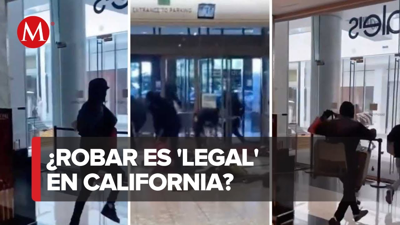 Se viralizan videos de robos a tiendas de lujo en California