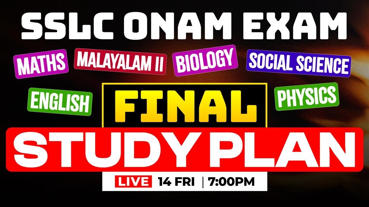 English,Social science, Malayalam II, Maths, Physics, Biology | Final Study Plan  | Eduport