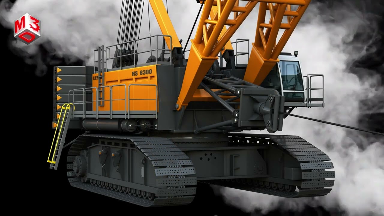 Dragline HS 8300 3d Model  - 360 Degree Animation | Markos3d