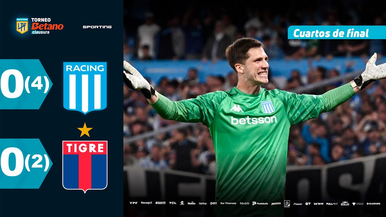 RACING 0 (4) - (2) 0 TIGRE | Resumen del partido | #TorneoBetano Clausura 2025