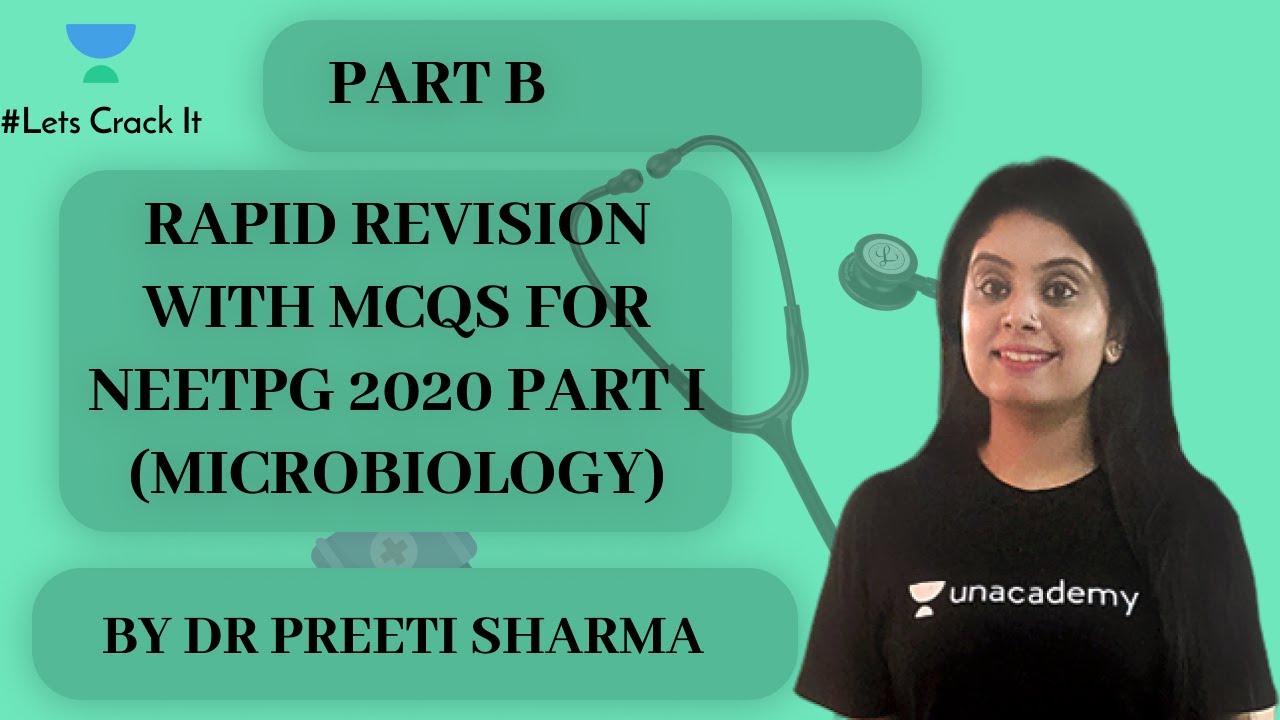 NEET PG | Micrbiology | Rapid Revision with MCQs for NEETPG2020 PART 1 (MICROCROBIOLOGY)