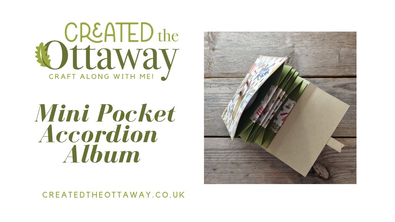 Mini Pocket Accordion Album Tutorial, Easy papercraft project for a gift@createdtheottaway