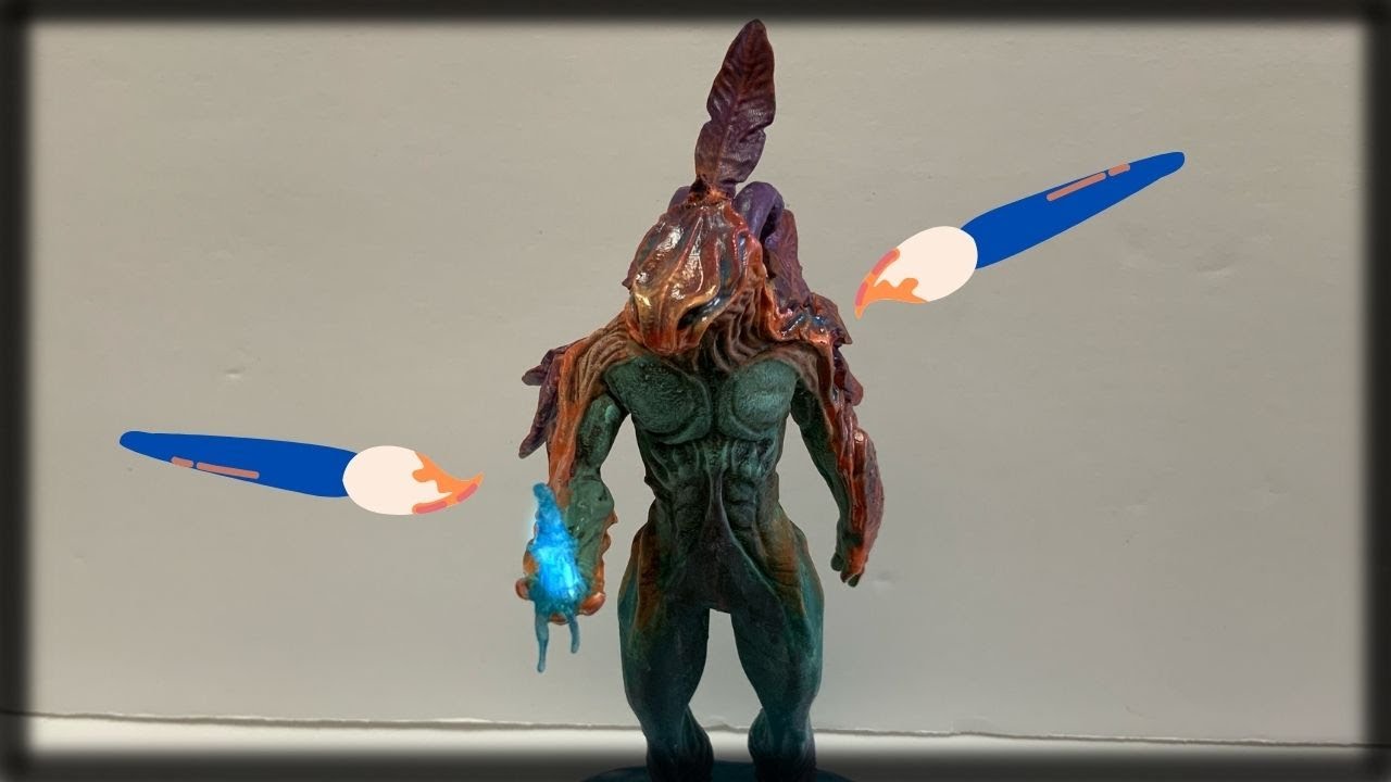 Painting up my Custom Alien Sculpture