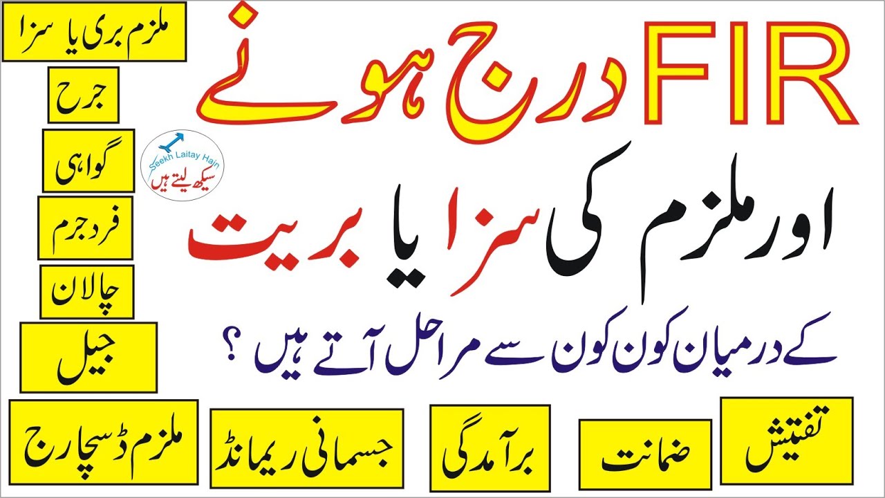 Stages of Criminal Trial | Stages after registration of FIR in Urdu