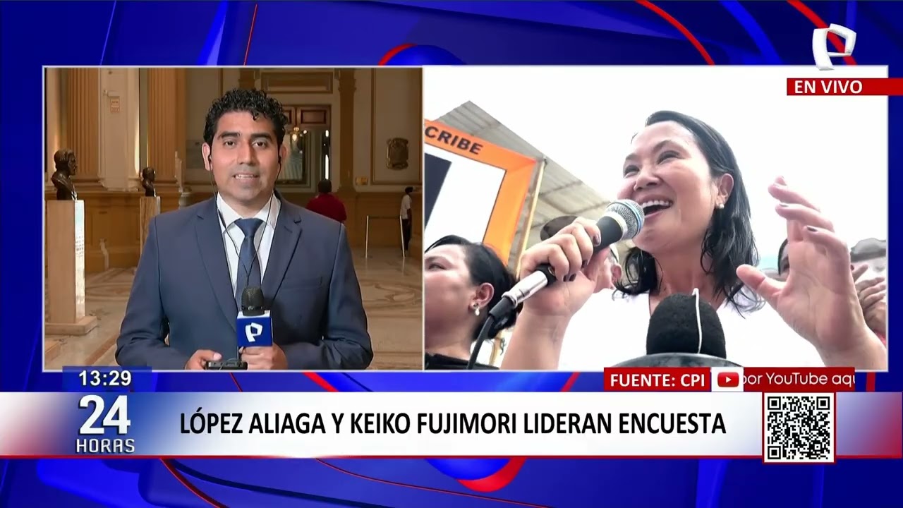 24Horas VIVO | López Aliaga lidera intención de voto, según encuesta CPI