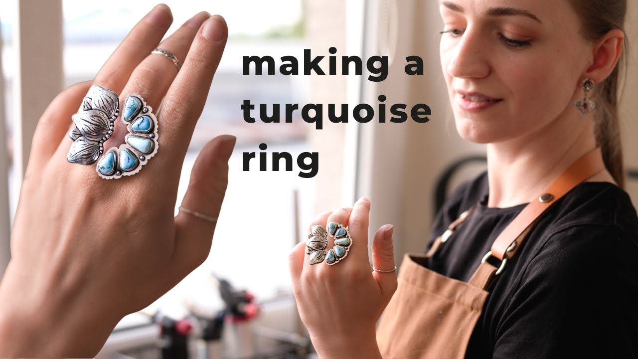 How it's made: handcrafting a unique silver turquoise ring!