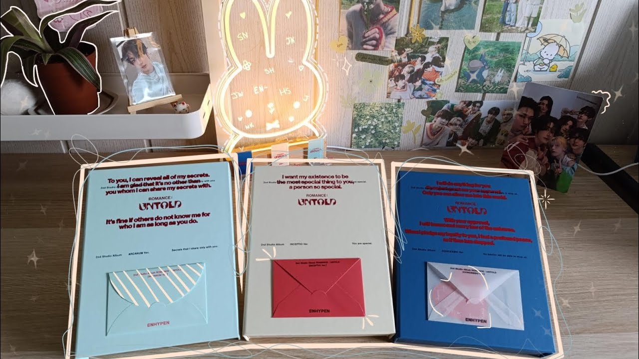 ⋆*･ﾟUnboxing of Enhypen Romance: untold albums with my jay's stan bestie (we are so DRAMATIC)･*⋆.