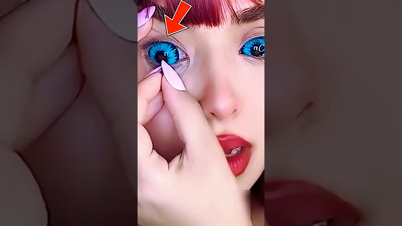What Happens If a Contact Lens Gets Stuck in Your👁️#shorts