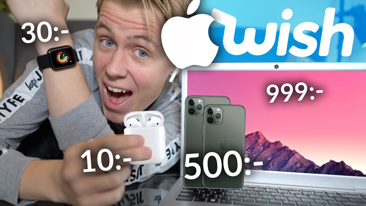 Testar billiga Apple-kopior från Wish