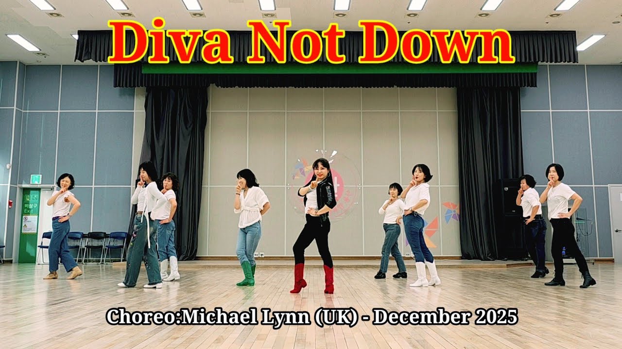 Diva Not Down LineDance/Advanced Phrased/디바 낫 다운/고급라인댄스 