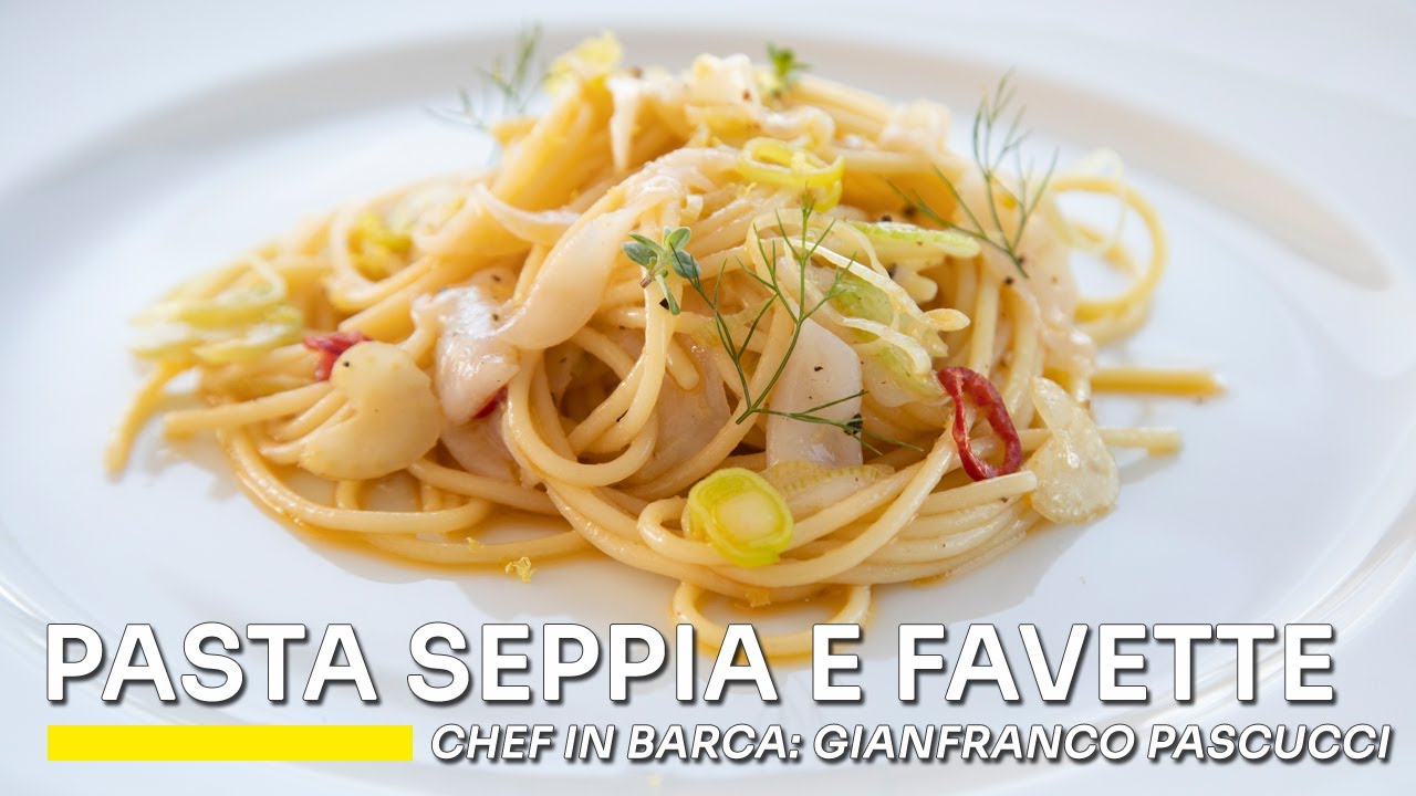 Chef in barca: spaghetti seppia e favette