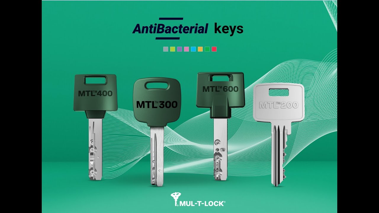 Mul-T-Lock  it's all about your safety! Mul-t-lock's unique AntiBacterial keys.