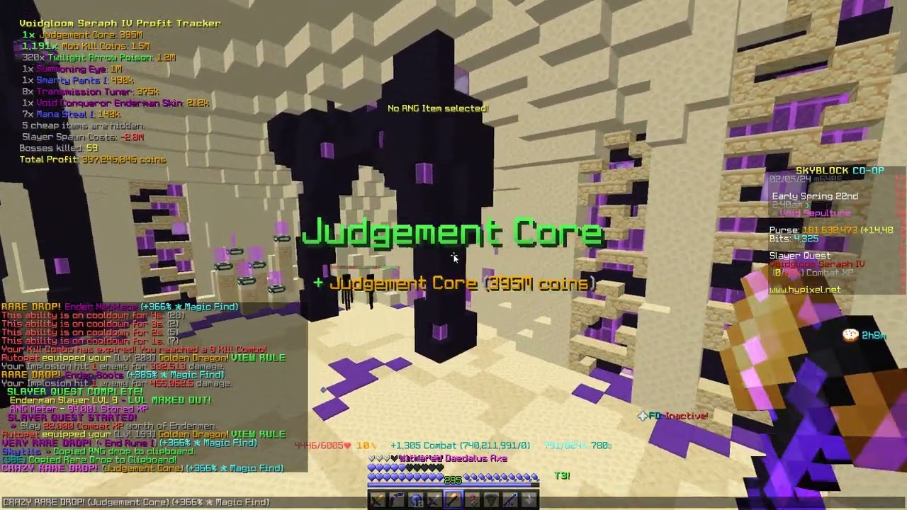 CRAZY RARE DROP! (Judgement Core) (+366% ✯ Magic Find)