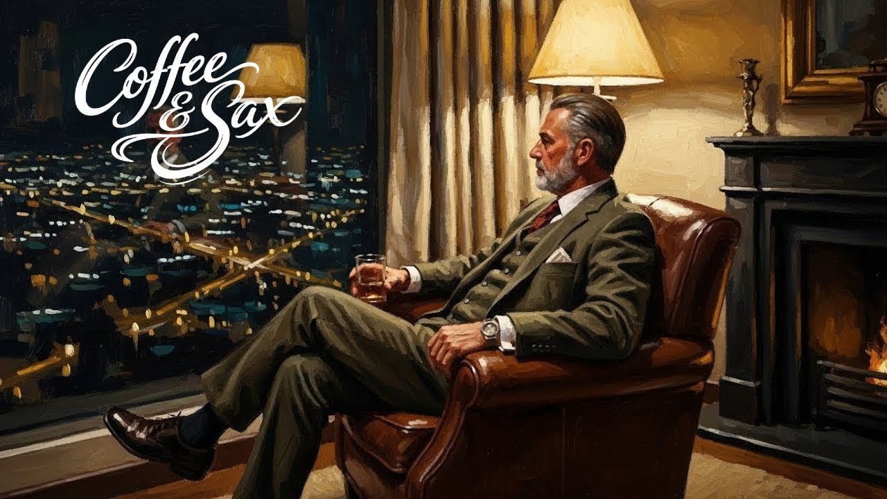 Heavy Rain & Smooth Jazz Saxophone | Deep Sleep & Relaxing