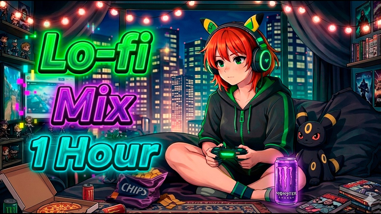 Late Night Gaming Lofi Mix 🌆 Chillhop Beats for Study & Play 🌙 Chill Beats 🎮 [1 Hour]