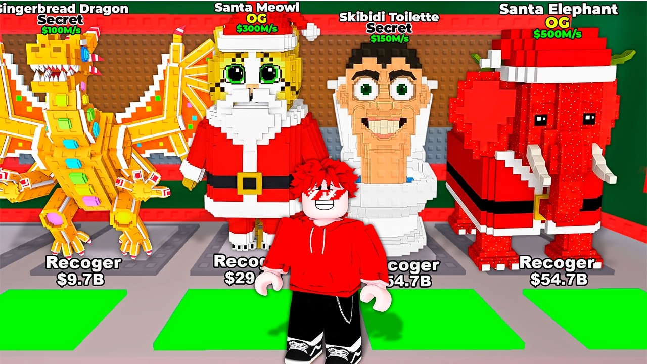 Consegu&iacute; los BRAINROTS de NAVIDAD mas OPs de TODO Steal a Brainrot... (Dragon Gingerini)