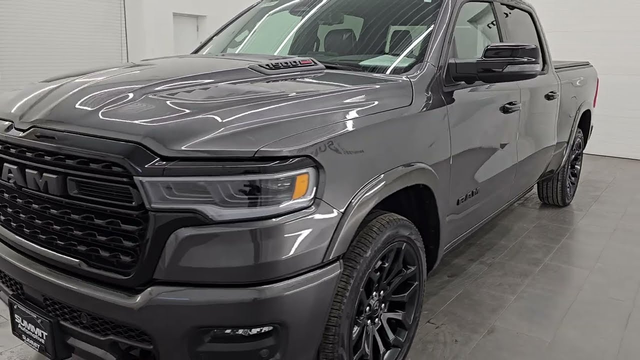 2025 RAM 1500 LIMITED LEVEL A H.O. HURRICANE GRANITE CRYSTAL 4K WALKAROUND 25T102A