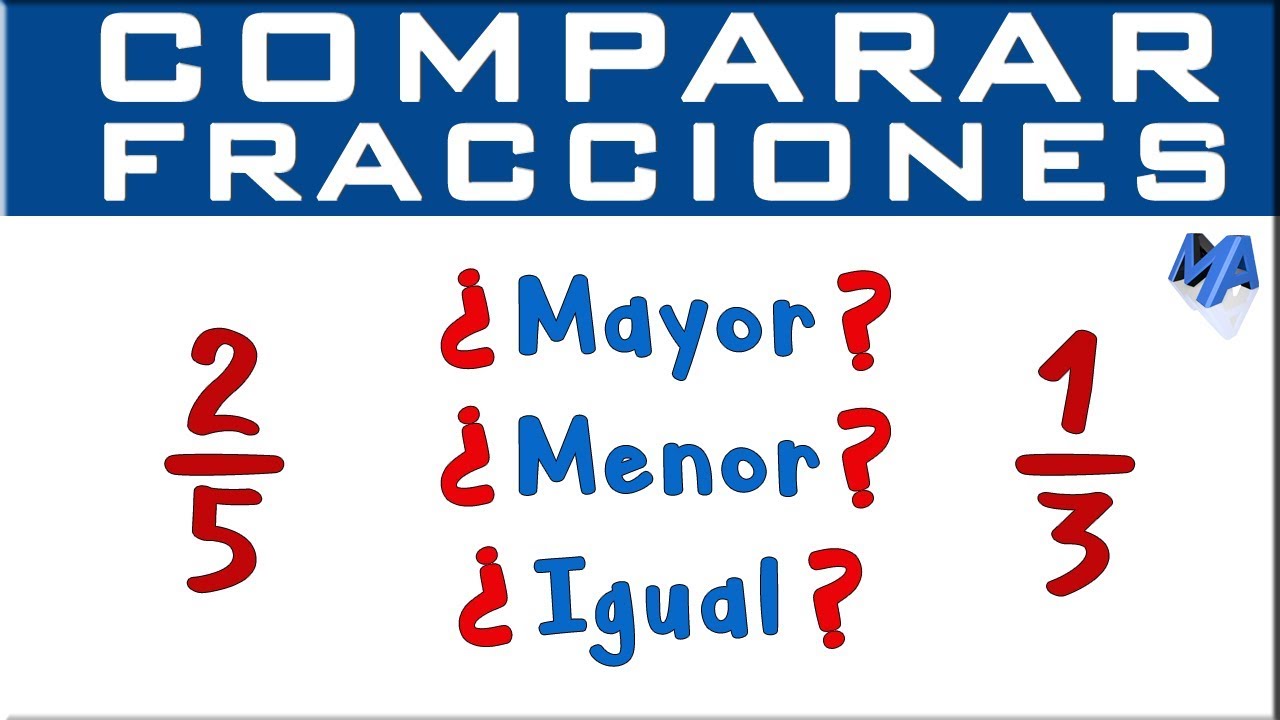 Comparar fracciones | Gráfica o Numéricamente | mayor menor o igual