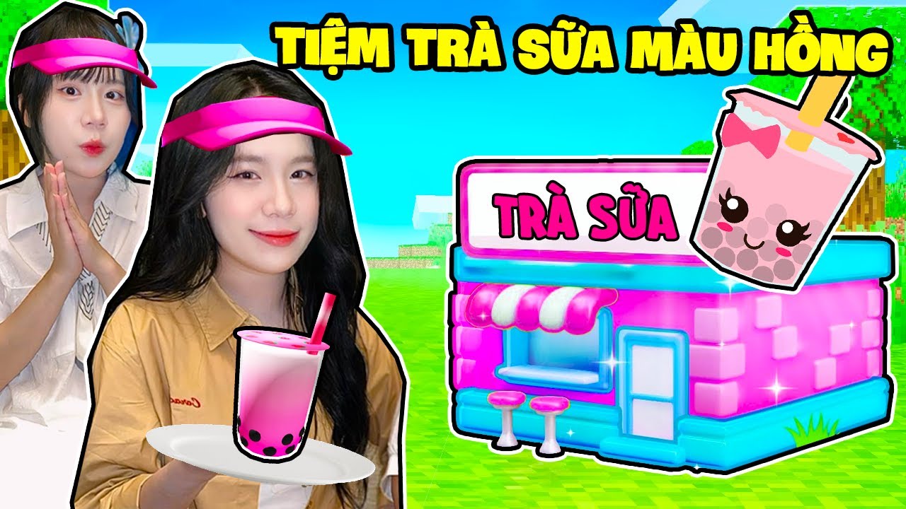 SAMMY VÀ MÈO SIMMY MỞ TIỆM TRÀ SỮA MÀU HỒNG SIÊU ĐÁNG YÊU TRONG ROBLOX