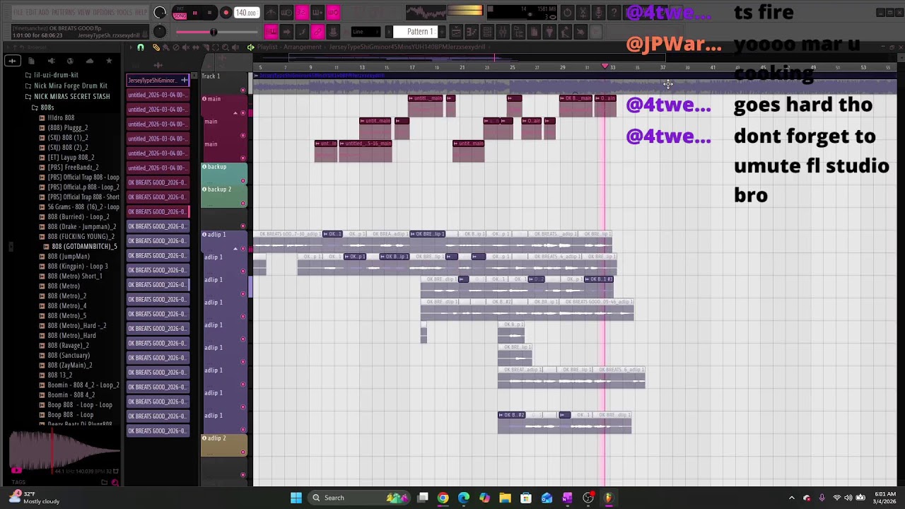 Making Beats until I'm good LIVE | Day 31 | Don Toliver, EsDeeKid Dark Jerk