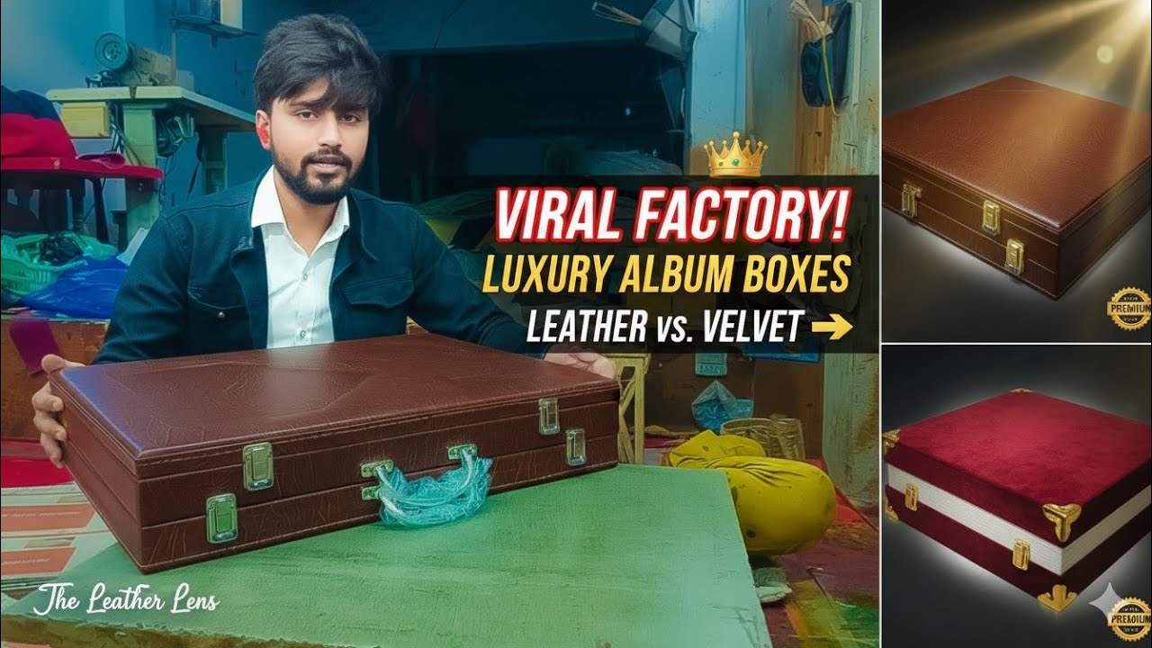 (Trend): Making of Luxury Leather Wedding Album Box 👑 | Workshop Vlog 2026