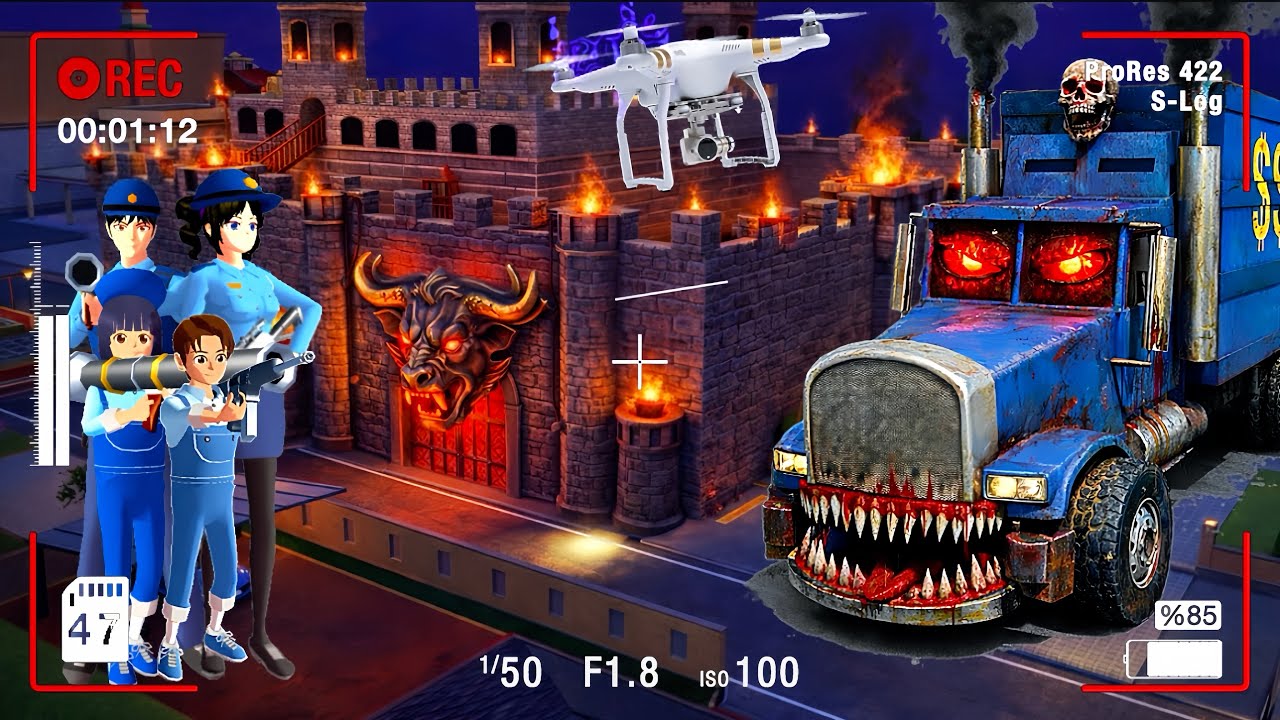 YUTA MIO Bikin Benteng Paling Kuat Dari monster TRUCK EATER Paling Ditakuti ||sakura schol simulator