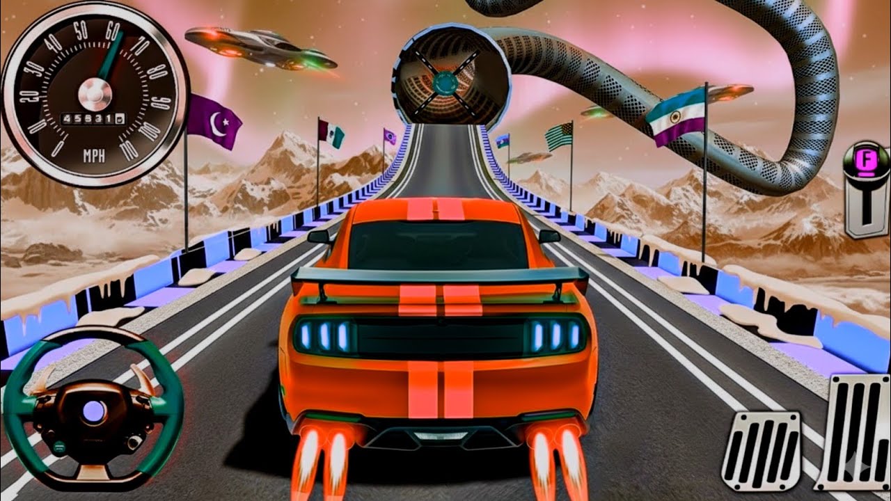 Mega Ramp :) Monster Car Racing 3D || Monster Car Stunt :) || Android Gameplay #akshatgaming #m.car 