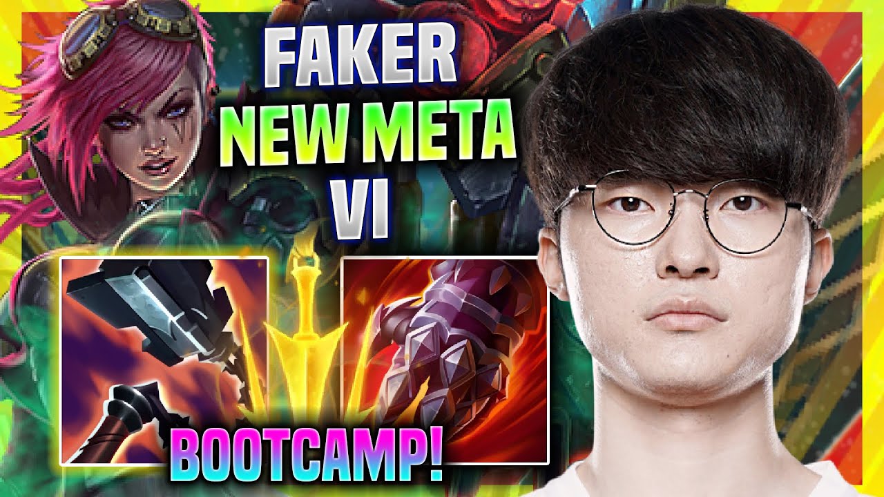 FAKER TRIES NEW META VI MID IN EUW SOLOQ! *WORLDS BOOTCAMP* - T1 Faker Plays Vi MID vs Sylas!