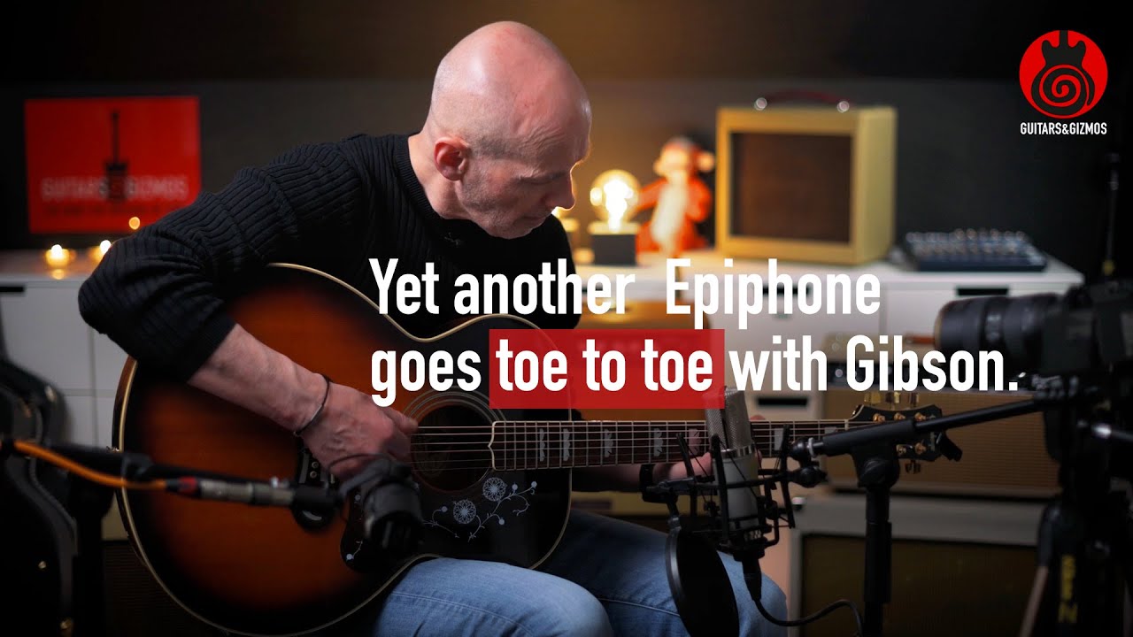 Better than my Gibson? This 90s Korean Epiphone EJ-200 VS impresses. #acousticguitar