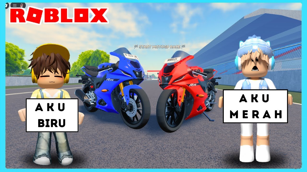 Bang Boy Dan Cio Balapan Motor Yamaha R15 Di Sirkuit Sentul Di Game Roblox Drag And Drive