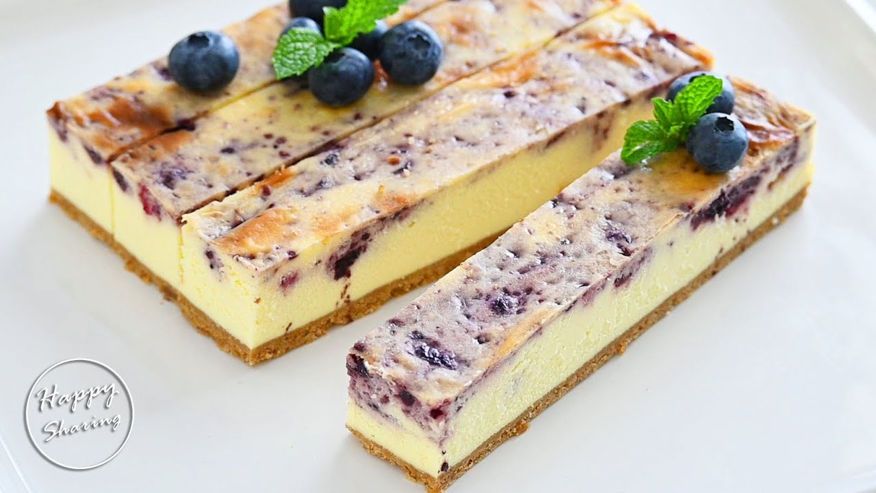 藍莓紐約芝士蛋糕👍餐廳顧客的首選飯後甜點❗️ Blueberry New York Cheesecake👍Pastel de queso de arándanos súper delicioso